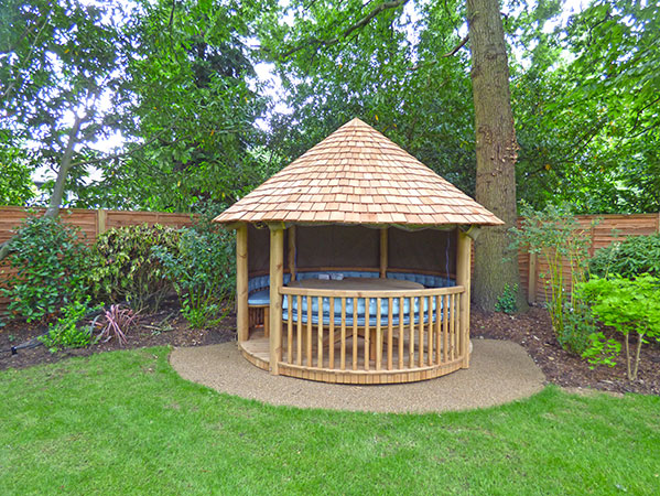 Julian Christian Summer House seated on bonded gravel base