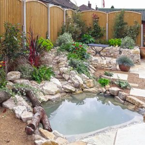 Pond-and-rockery